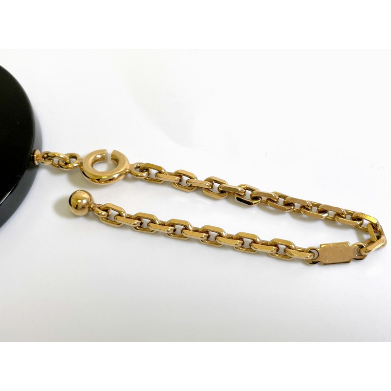 正品香奈兒 CHANEL 03A 此處標記魅力包魅力鑰匙扣塑料鍍金黑色白色配件首飾二手-4