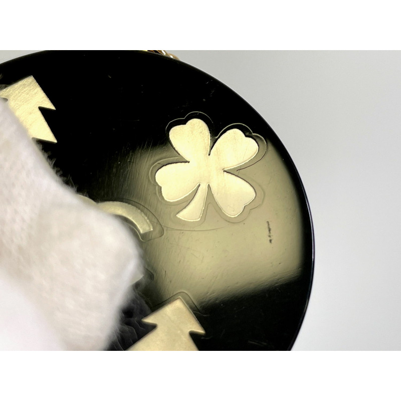 正品香奈兒 CHANEL 03A 此處標記魅力包魅力鑰匙扣塑料鍍金黑色白色配件首飾二手-6