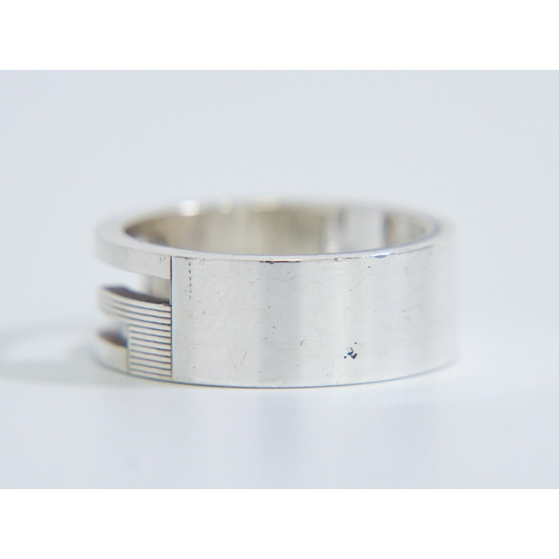  正品 Gucci GUCCI G 戒指開口 G Brantette Ag925 戒指戒指 19 17.5 銀銀飾品二手-1