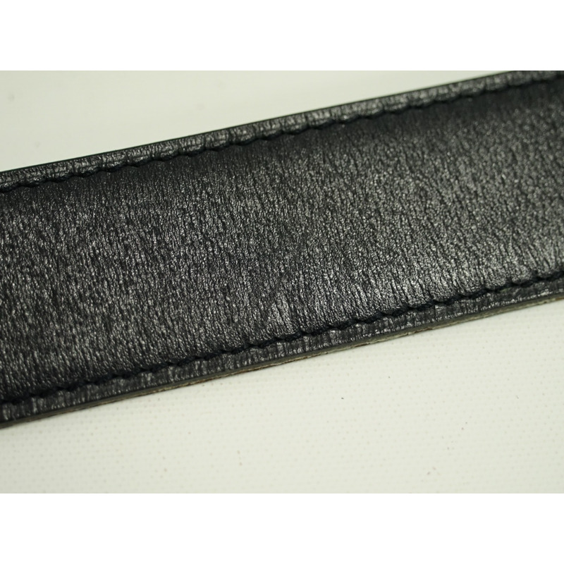 正品愛馬仕 HERMES H 腰帶 Constance 雙面腰帶 □F 雕刻 2002 皮革黑色藍色牛仔褲淺藍色銀色硬件女士服裝配件二手-5