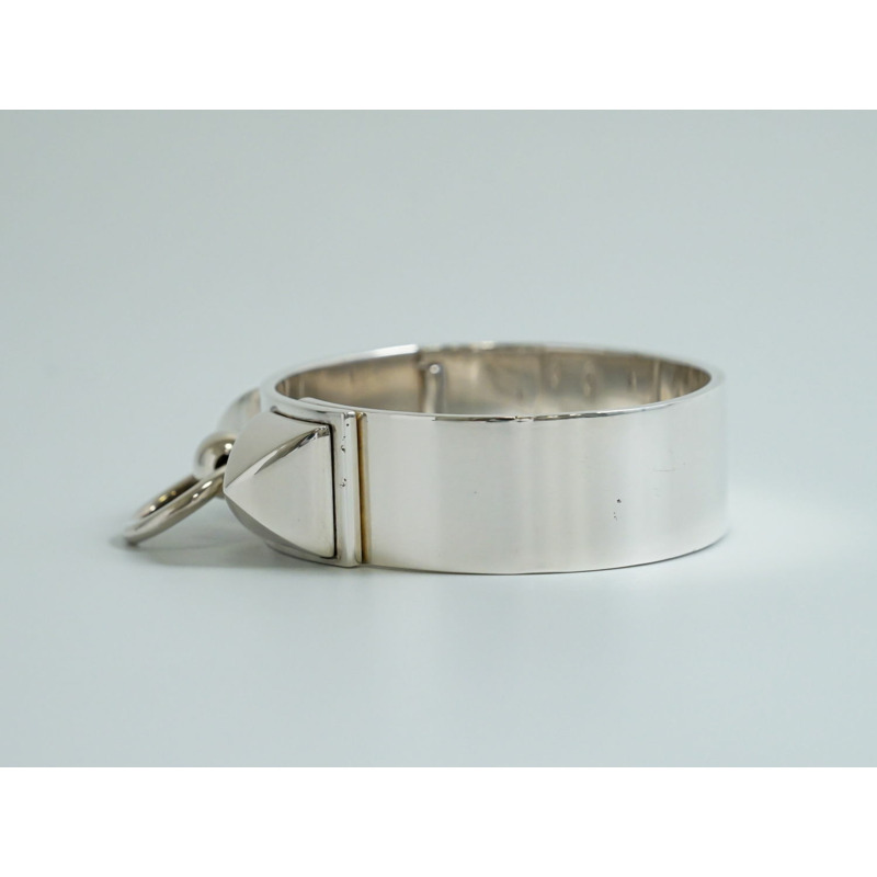 正品愛馬仕 HERMES Collier de Chien MM 手鐲手鐲 Ag925 銀銀 Collier de Chien 配件珠寶二手-1