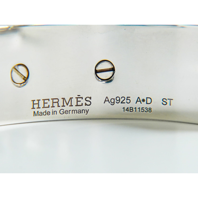 正品愛馬仕 HERMES Collier de Chien MM 手鐲手鐲 Ag925 銀銀 Collier de Chien 配件珠寶二手-8