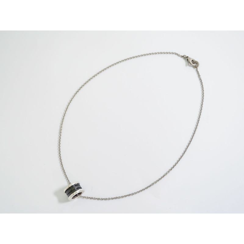 正品 Bvlgari BVLGARI B 零一 B-ZERO1 925 陶瓷項鍊吊墜銀銀黑色配飾珠寶二手-1