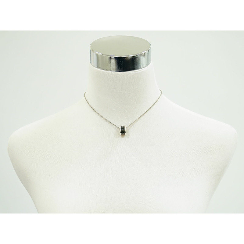 正品 Bvlgari BVLGARI B 零一 B-ZERO1 925 陶瓷項鍊吊墜銀銀黑色配飾珠寶二手-3