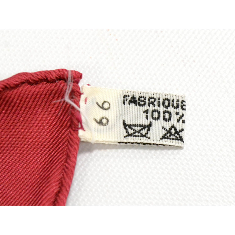 正品愛馬仕 HERMES 圍巾 Carre Carre 90 REPRISE 騎行風景圍巾披肩頭巾絲綢白色紅色服裝配件使用-7