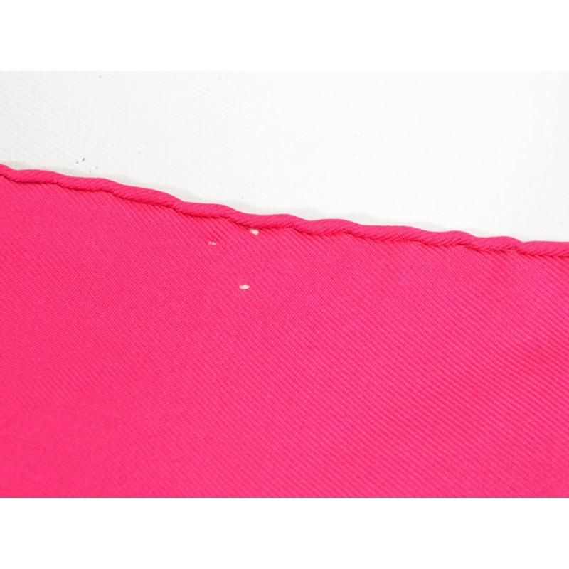 真正的愛馬仕 HERMES 圍巾 Carre Carre 90 CHASSES EXOTIQUES 異國情調的狩獵圍巾披肩頭巾絲綢粉紅色米色藍色服裝配件使用-4