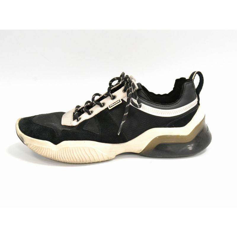 真正的教練教練城市鞋底賽跑者運動鞋 42 麂皮皮革尼龍黑色 G4941 男士鞋鞋二手-1