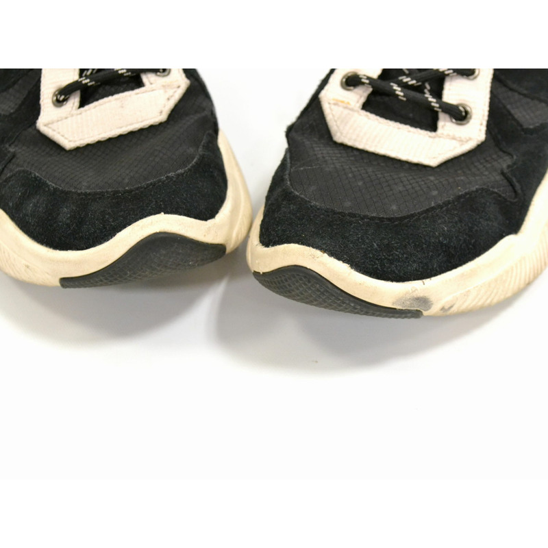 真正的教練教練城市鞋底賽跑者運動鞋 42 麂皮皮革尼龍黑色 G4941 男士鞋鞋二手-3