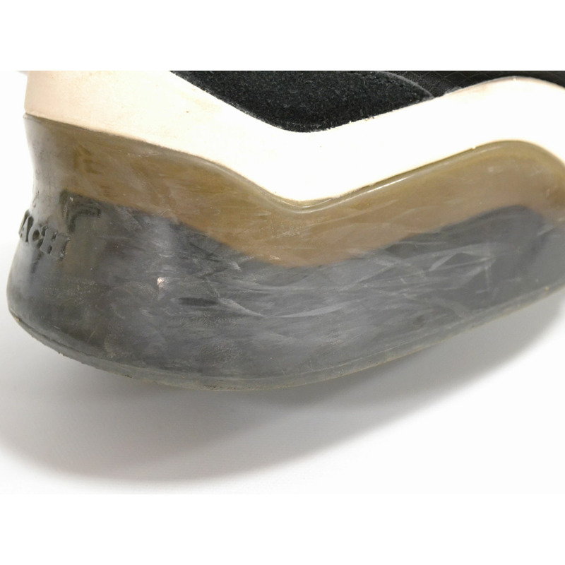 真正的教練教練城市鞋底賽跑者運動鞋 42 麂皮皮革尼龍黑色 G4941 男士鞋鞋二手-5