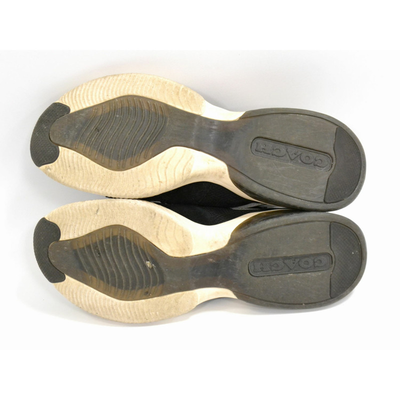 真正的教練教練城市鞋底賽跑者運動鞋 42 麂皮皮革尼龍黑色 G4941 男士鞋鞋二手-7