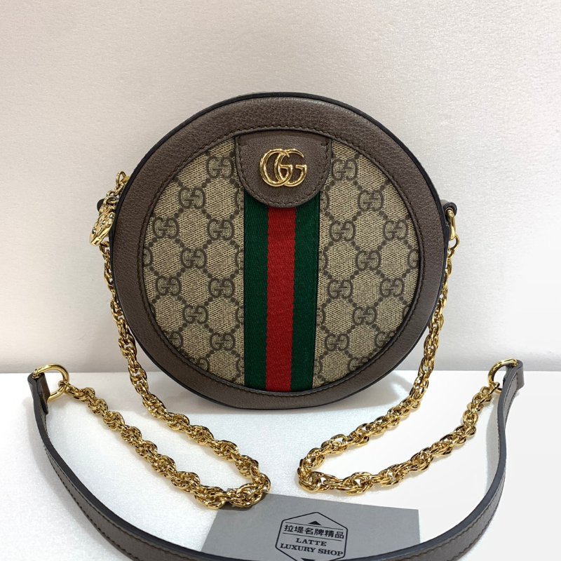 GUCCI 圓餅包/斜背包/側背包/鍊包 550618 88成新-1