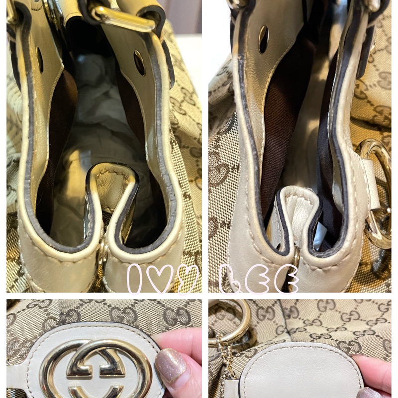 GUCCI 古馳 女用 211944 米白色手提包 肩背包 二手精品-6
