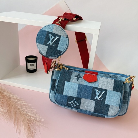 LV 限定版 丹寧 牛仔 三合一
