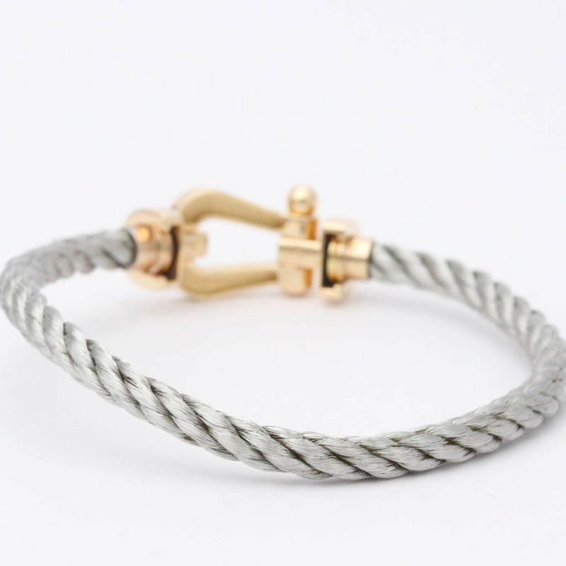 【日本直送】Fred Force 10 大號款玫瑰金 (18K)，不銹鋼無石吊飾手鍊玫瑰金-3