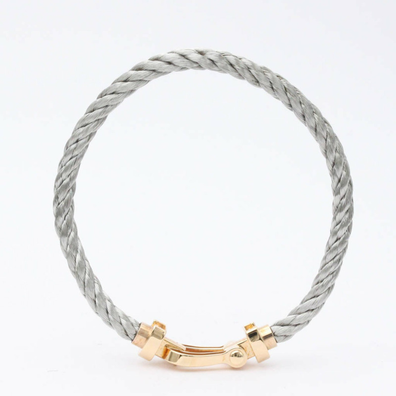 【日本直送】Fred Force 10 大號款玫瑰金 (18K)，不銹鋼無石吊飾手鍊玫瑰金-5