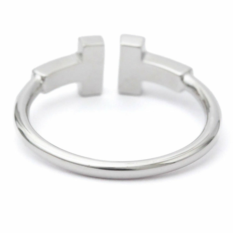 【日本直送】Tiffany T 線戒指白金 (18K) 時尚鑽石戒指銀-3