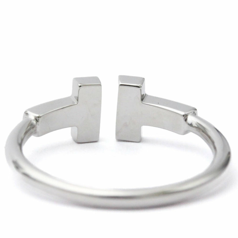 【日本直送】Tiffany T 線戒指白金 (18K) 時尚鑽石戒指銀-7