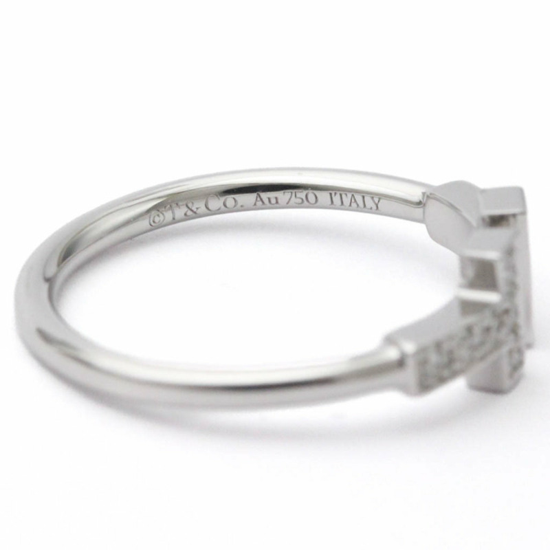 【日本直送】Tiffany T 線戒指白金 (18K) 時尚鑽石戒指銀-8
