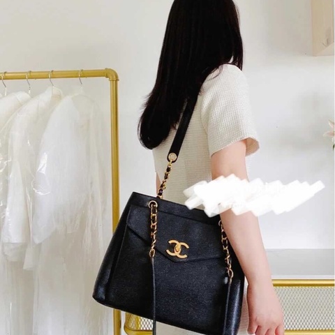 CHANEL 氣質雙鍊復古金釦包