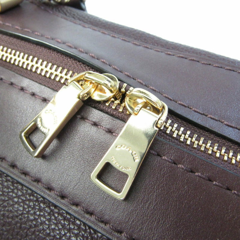 【日本直送】Coach Lane 69621 女士皮革手提包，單肩包深棕色-4