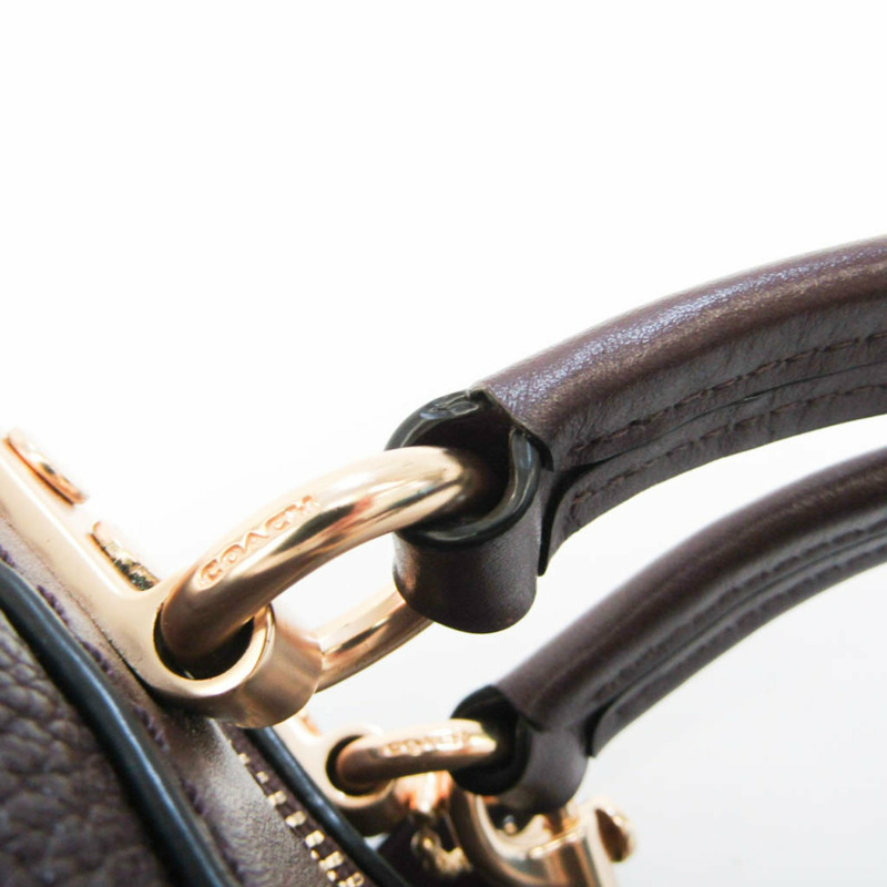 【日本直送】Coach Lane 69621 女士皮革手提包，單肩包深棕色-6