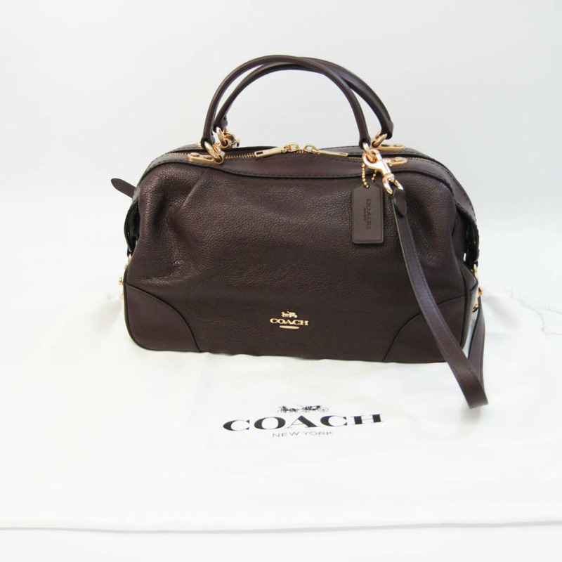 【日本直送】Coach Lane 69621 女士皮革手提包，單肩包深棕色-10