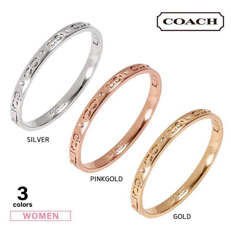 全新品 COACH Kissing C Logo 手環(玫瑰金) F59083 RGD-1
