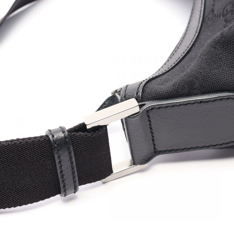 【日本直送】中古GUCCI[AB]GG帆布 肩包 真皮 黑色-5
