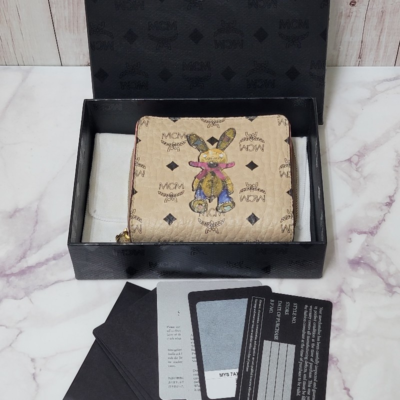 MCM 短夾 錢包 雙面兔子錢包-8