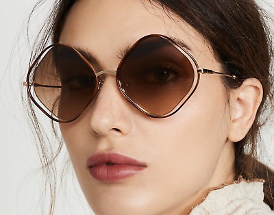 （出售）Chloe鏤空 四邊 超熱銷墨鏡 灰藍色-9