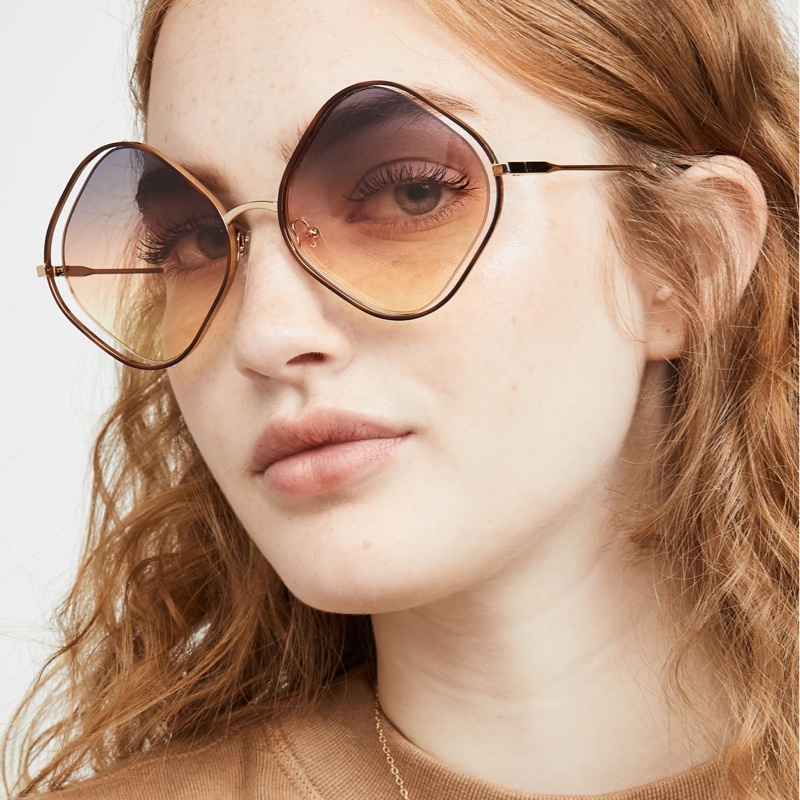 （出售）Chloe鏤空 四邊 超熱銷墨鏡 灰藍色-10