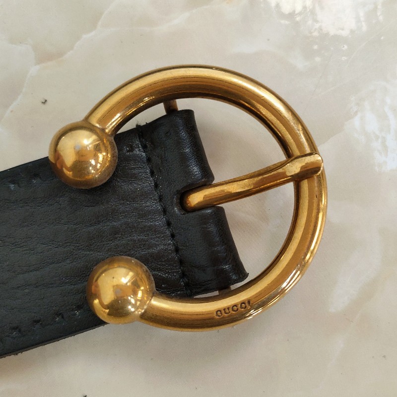 正品ANNA SUI黑色真皮蝴蝶釦醫生包+正品gucci 黑色真皮Solid Leather皮帶-10