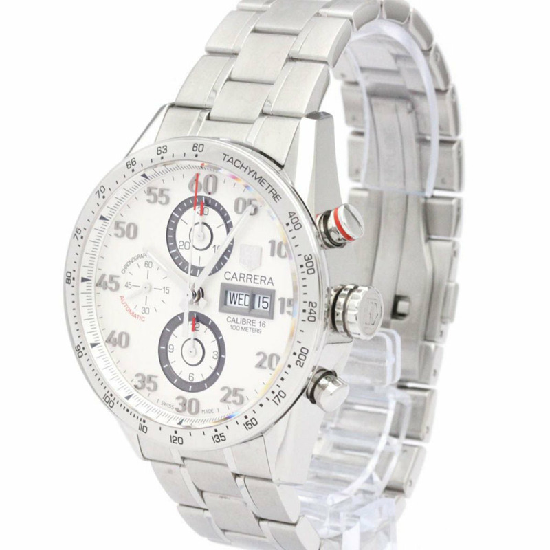 日本直送】拋光TAG HEUER Carrera Calibre 16 計時碼表精鋼腕錶CV2A11