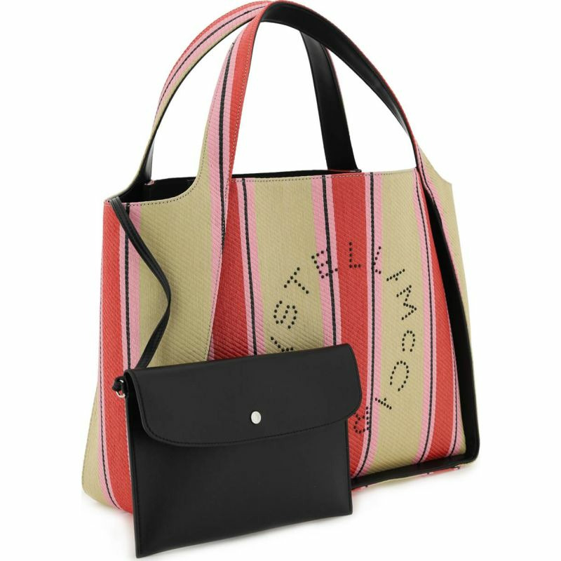 【義大利直送】全新品 “STELLA LOGO”拉菲草手提包-0