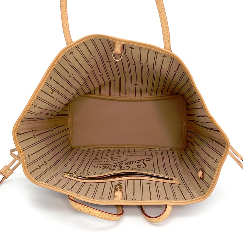 【LV】Neverfull MM 老花手提包 托特包-4