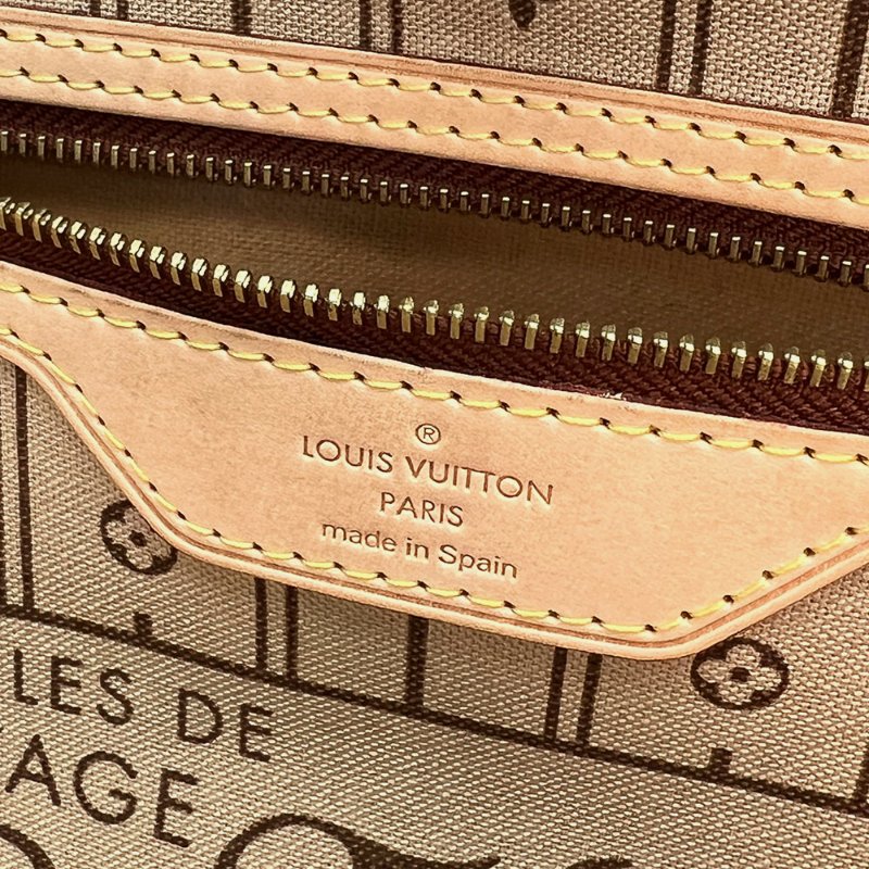 【LV】Neverfull MM 老花手提包 托特包-5