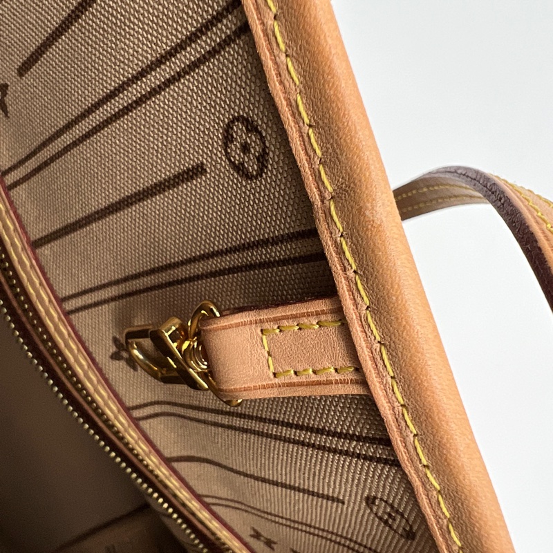 【LV】Neverfull MM 老花手提包 托特包-12