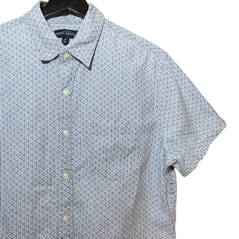 顛復古⚡️美國J.CREW三角幾何拼貼圖型短袖襯衫❤️男女皆可F0307011-0