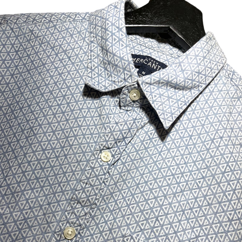 顛復古⚡️美國J.CREW三角幾何拼貼圖型短袖襯衫❤️男女皆可F0307011-4