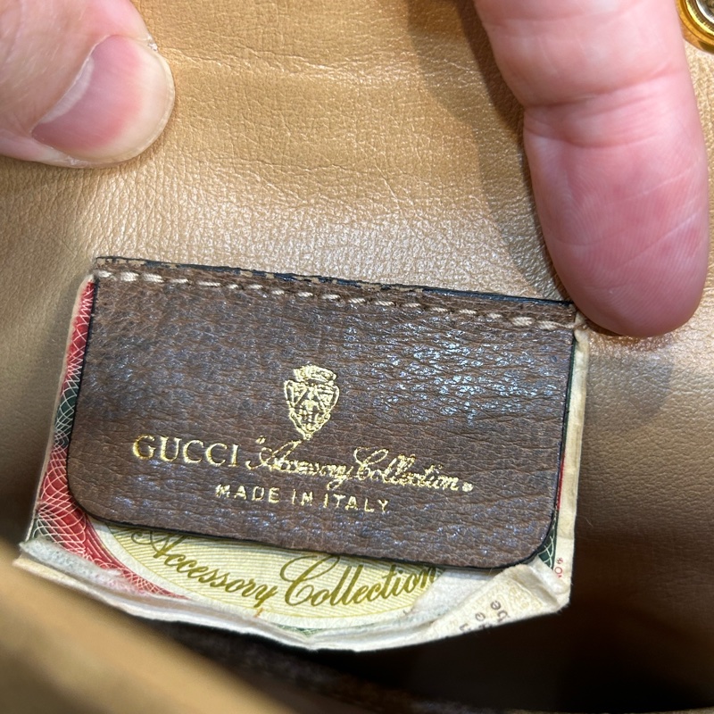 GUCCI vintage GG老花古董束口水桶包/ 斜背包💗復古百搭-18