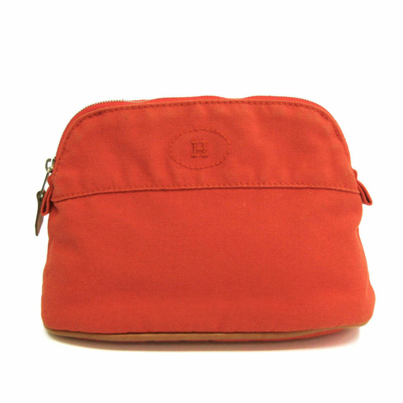 【日本直送】Hermes Bolide Mini 女士棉質皮革手拿包 棕色、橙色-0