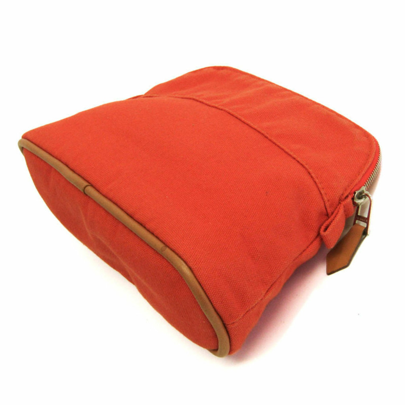 【日本直送】Hermes Bolide Mini 女士棉質皮革手拿包 棕色、橙色-1