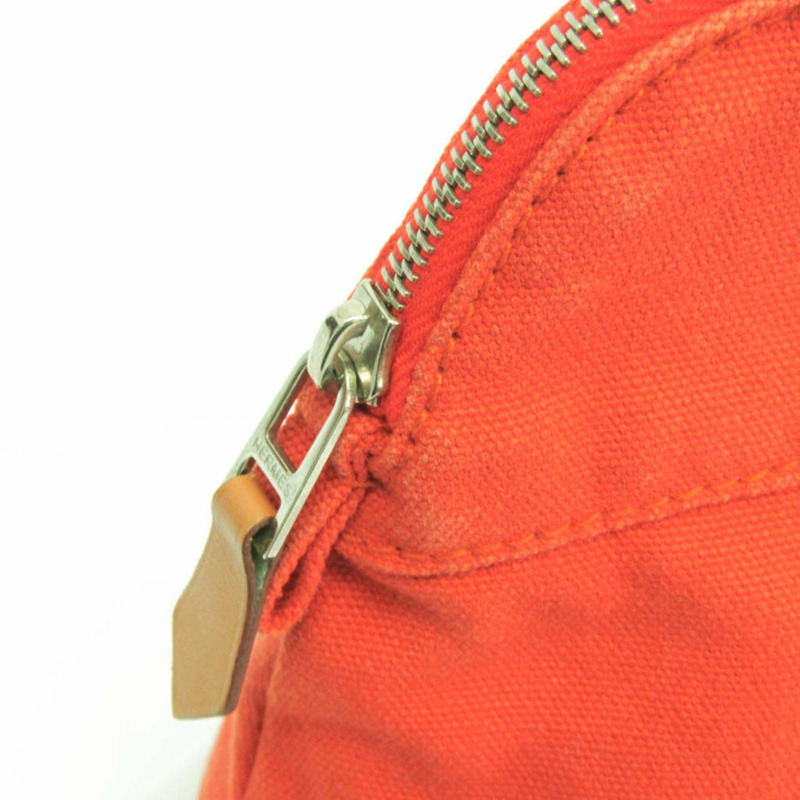 【日本直送】Hermes Bolide Mini 女士棉質皮革手拿包 棕色、橙色-4