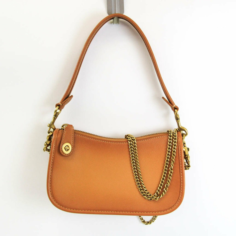 【日本直送】Coach Swinger 20 C2643 女士皮革手提包,單肩包 棕色-0