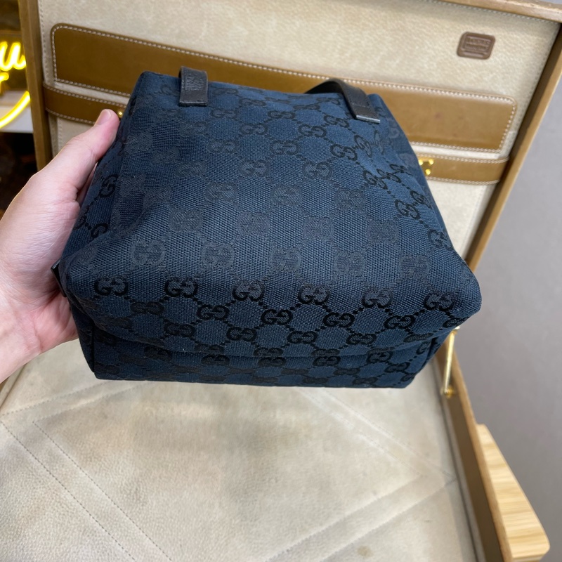 GUCCI gg supreme黑色老花帆布元寶手提包✨包況優超甜價-7
