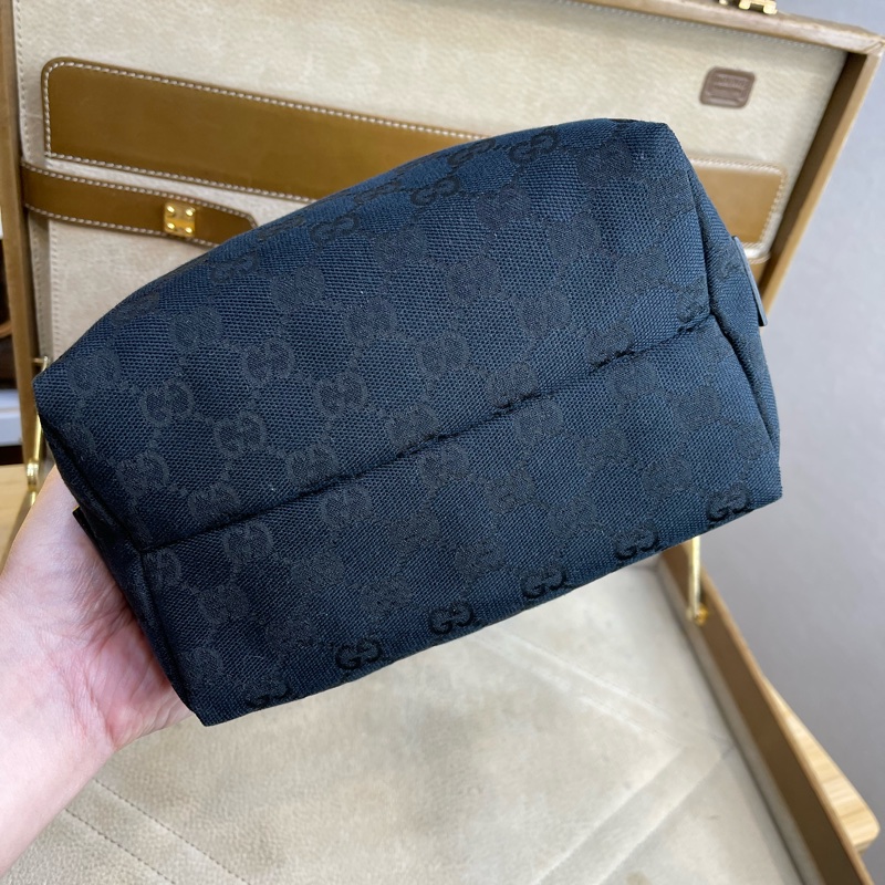 GUCCI gg supreme黑色老花帆布元寶手提包✨包況優超甜價-8