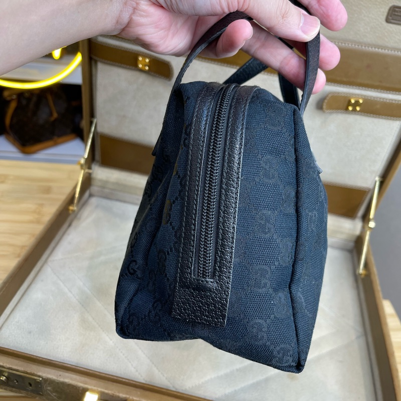 GUCCI gg supreme黑色老花帆布元寶手提包✨包況優超甜價-9