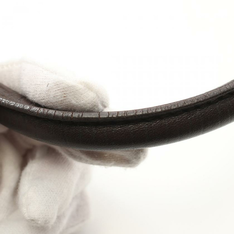 【日本直送】中古GUCCI[B]雙G SUPREME 手提包 托特包 PVC 真皮 米色 深棕色-5