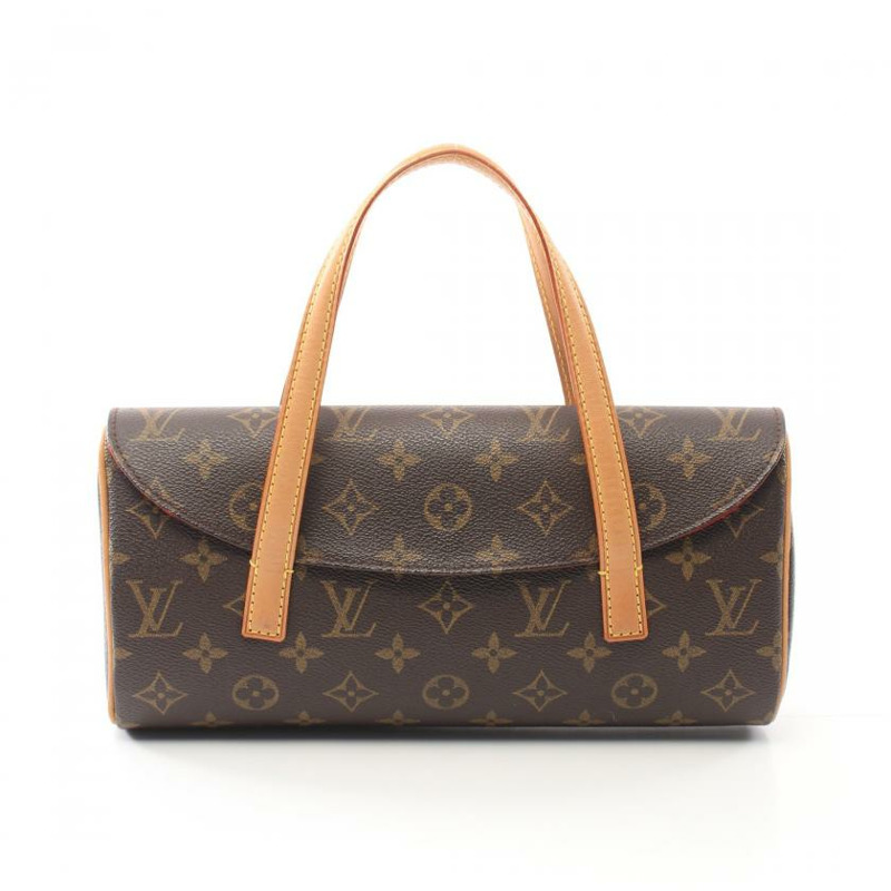 【日本直送】中古LOUIS VUITTON[AB]Sonatine 老花手提包 PVC 真皮 棕色-0
