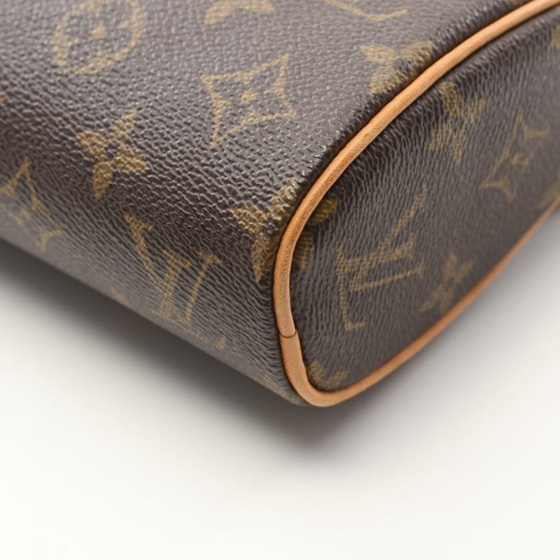 【日本直送】中古LOUIS VUITTON[AB]Sonatine 老花手提包 PVC 真皮 棕色-4